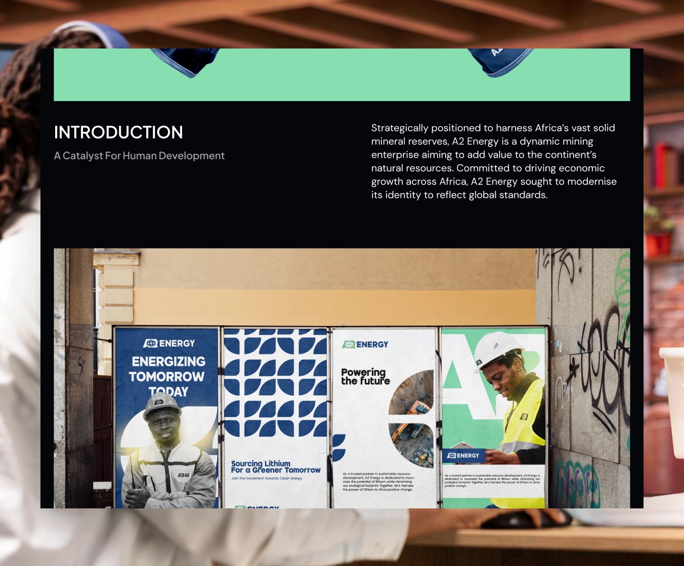 Case study pages in light and dark mode (2 of 2)