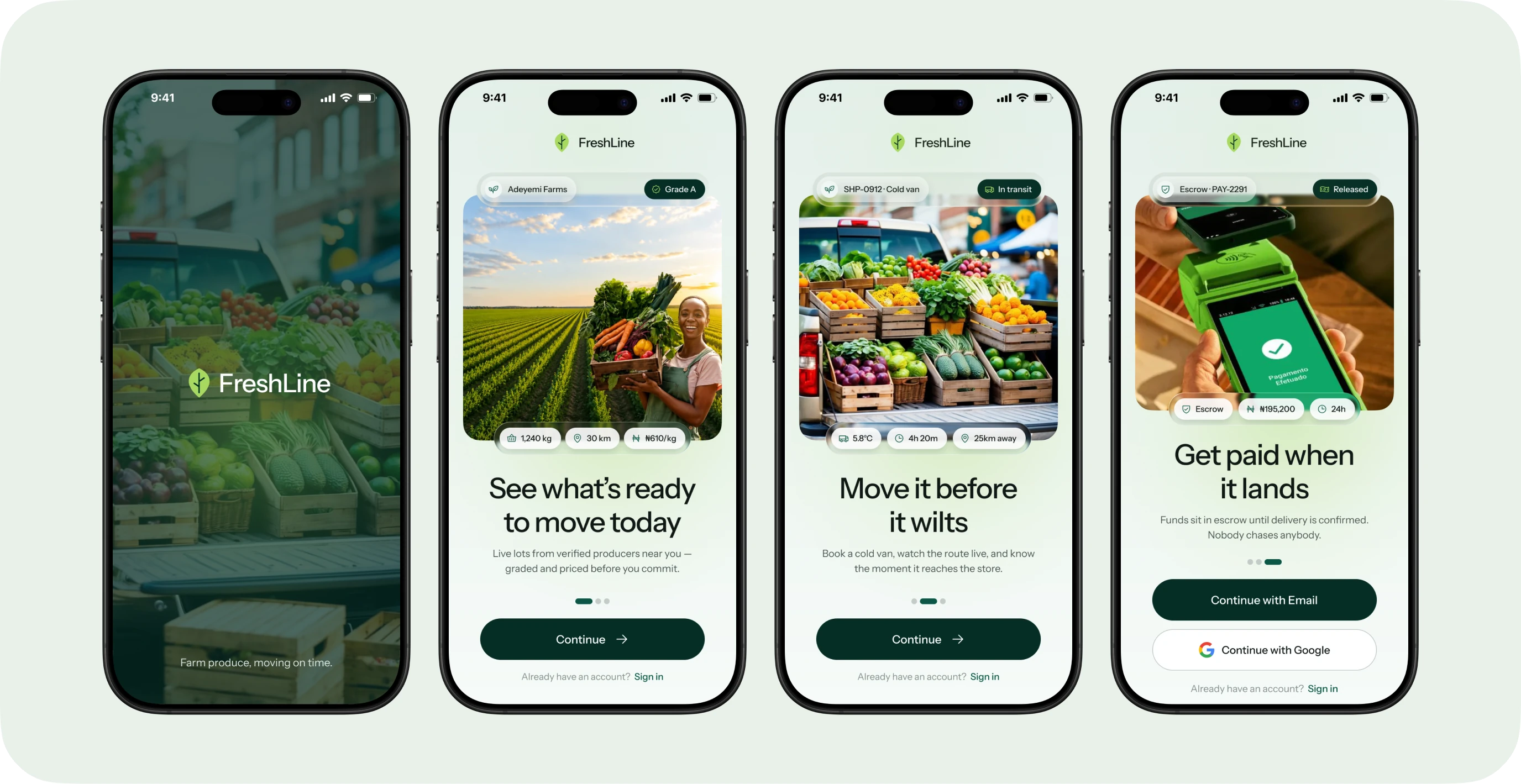 Splash and onboarding screens