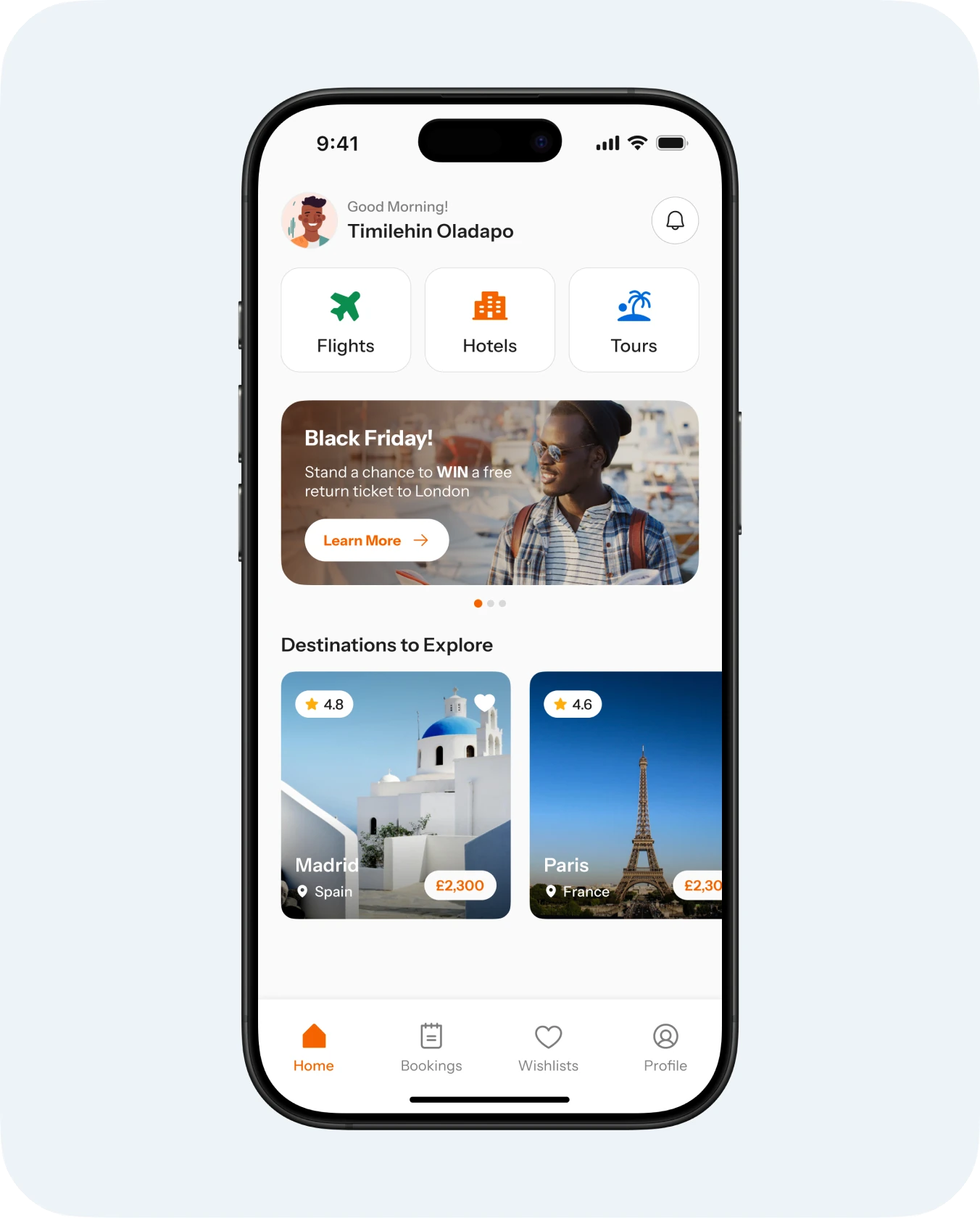 Home and flight search (1 of 2)