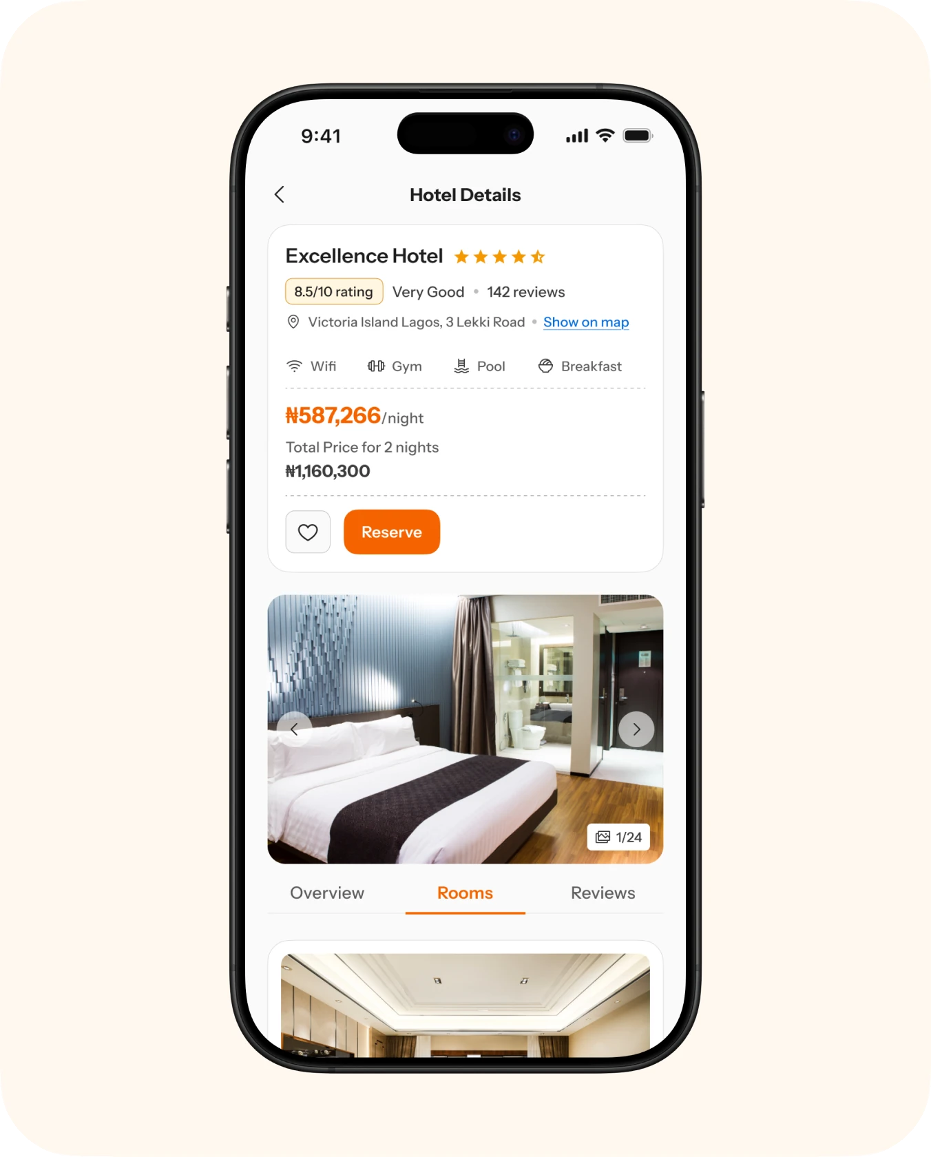 Hotel sort and hotel details (2 of 2)
