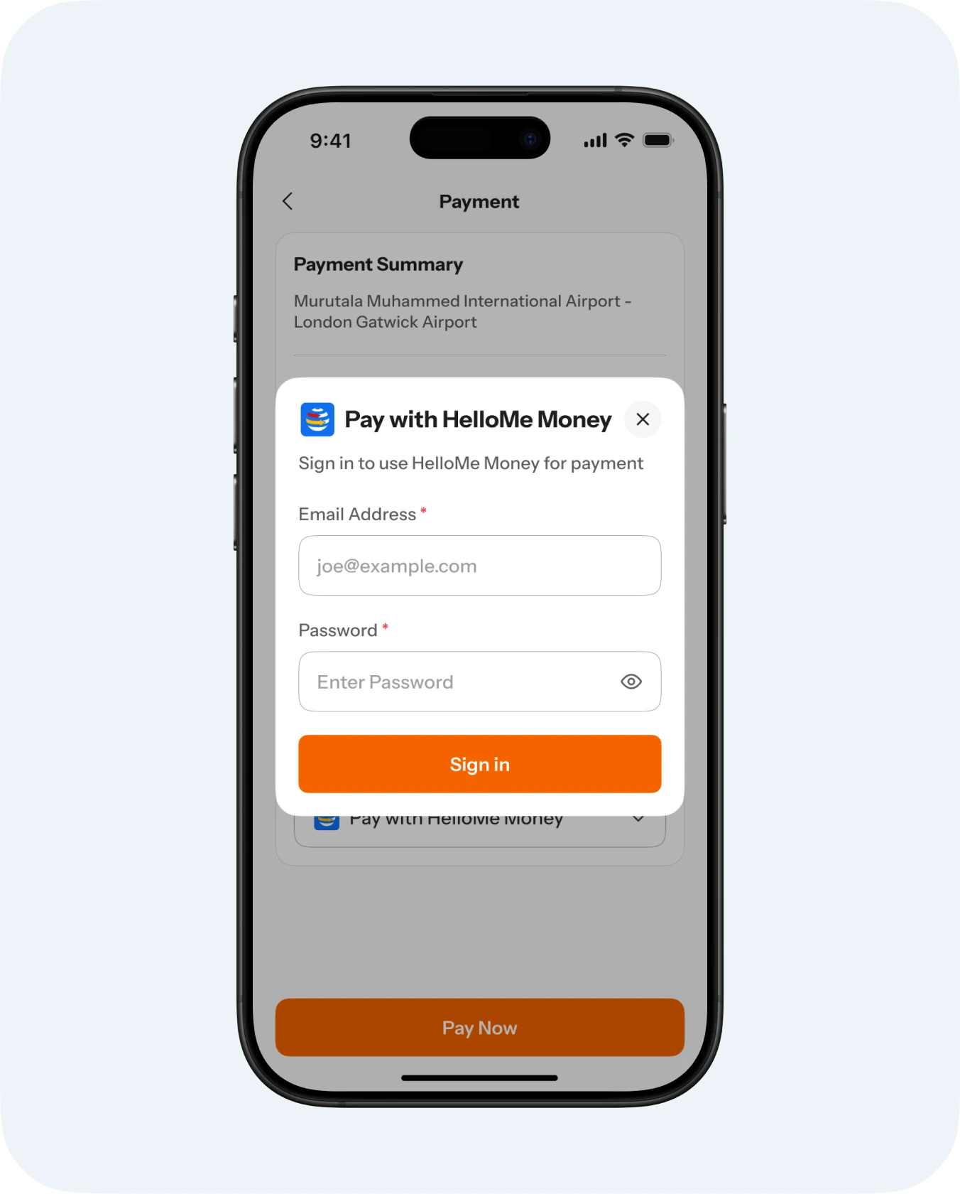 Payment method and paying with HelloMe Money (2 of 2)
