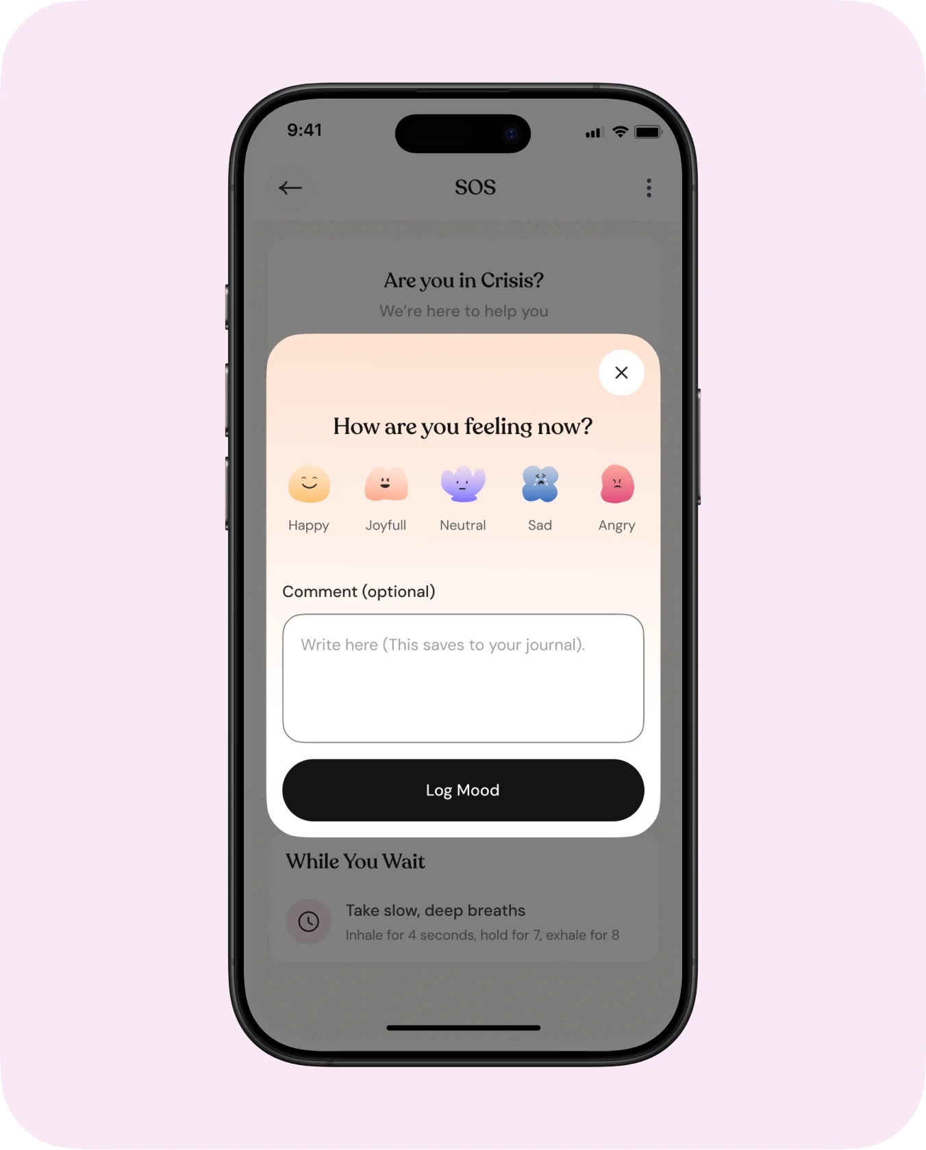 Post-call mood check-in and confirmation (1 of 2)