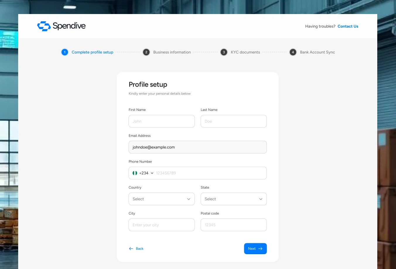Onboarding screens (1 of 2)