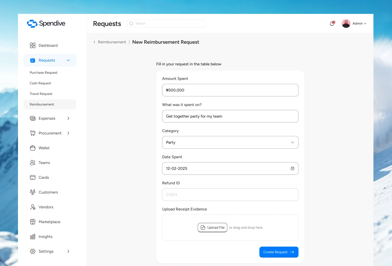 Reimbursement request flow (2 of 2)