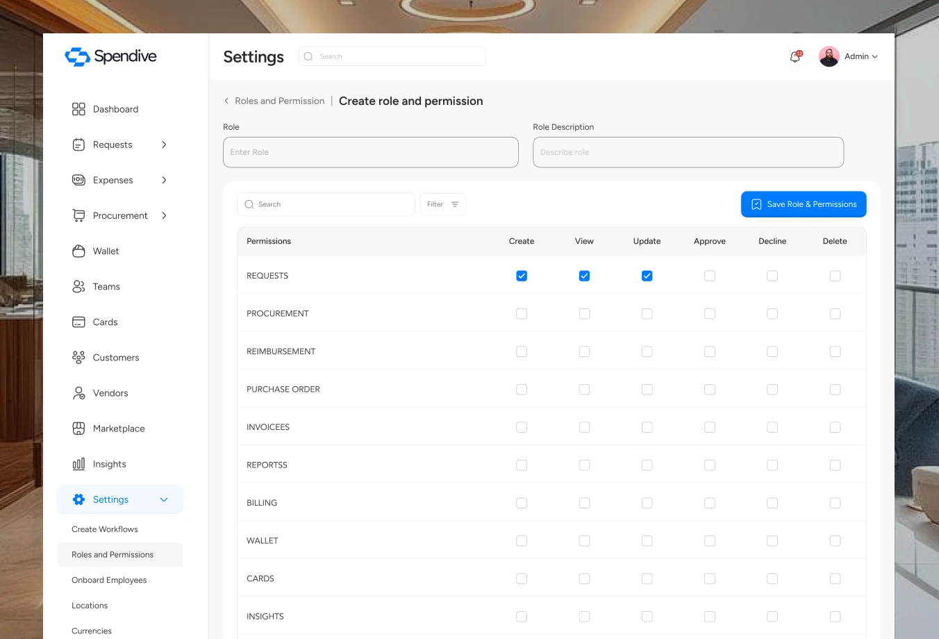 Permission settings (1 of 2)