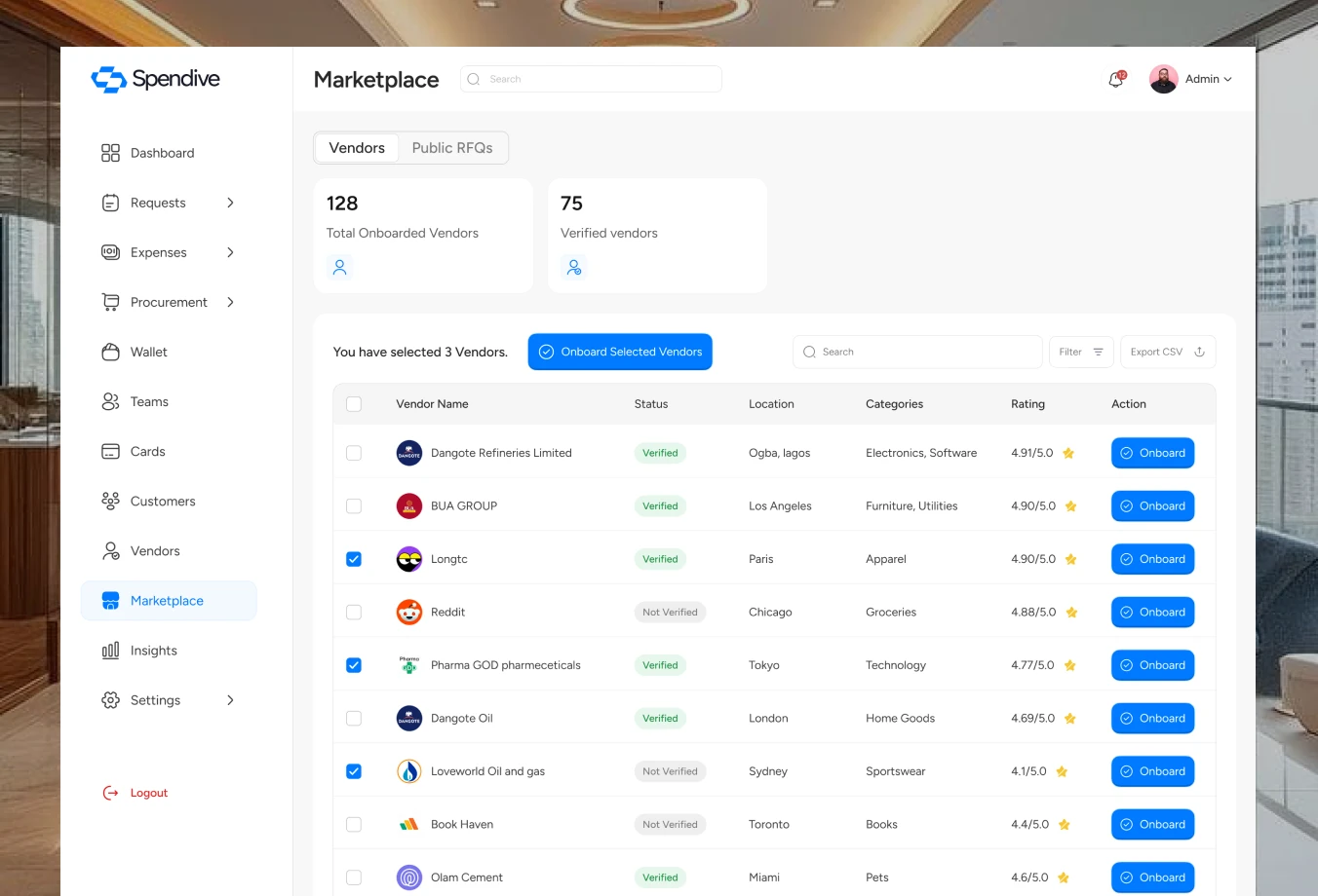 Vendor marketplace (2 of 2)