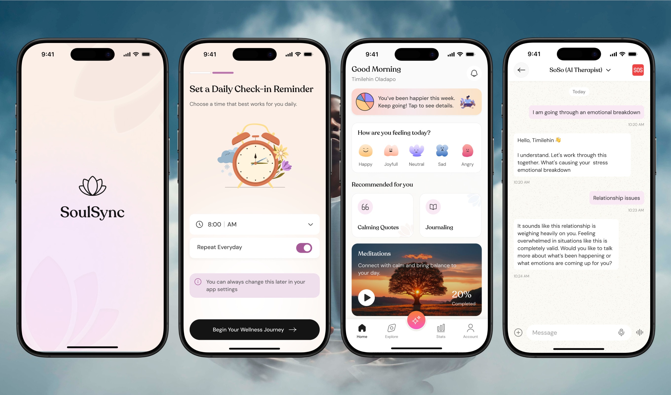 SoulSync — AI-assisted mental wellness app